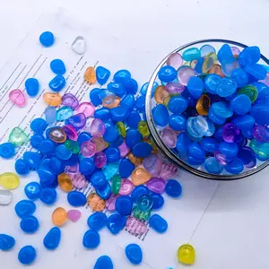 Blue pebbles + star-shaped pebbles for gardens, sidewalks, driveways, flower pots and bonsai (200 pcs + 200 pcs)