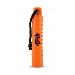 The HuntEmUp 2in Plastic Dog Training Bumper Dummy w/Valve Orange