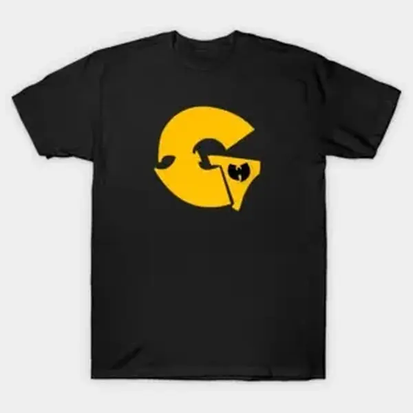 GZA Genius Wu-Tang Clan Logo Graphic Tee | Yellow G Logo 90s Old School Hip Hop Oversized Black T-Shirt