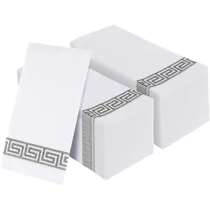 200 Pack Guest Towels Disposable Bathroom, Decorative Bathroom Napkins, Soft and Absorbent Disposable Dinner Napkin Cloth Like for Kitchen, Weddings, Thanksgiving, Christmas Party