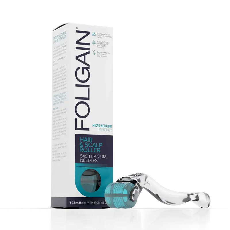 FOLIGAIN Hair & Scalp Roller with 540 Titanium 0.25 mm Needles