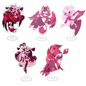 For Hazbin Hotel Vaggie Alastor Husk Alastor Vox Lucifer 15Cm Acrylic Stand Custom Cartoons Desktop Ornament Good Looking Gift
