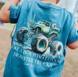 Just A Boy Who Loves Monster Trucks youth and adult shirt, #southernboy clothes, father's dad gifts idea, toddler boy clothing, country boy clothes, family tee