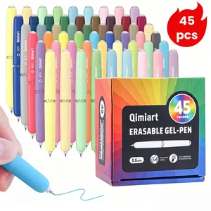 45 Colors Pastel Erasable Gel Pens, Friction Heat Erasable Ink, 0.6mm Fine Tip, Ideal for Kids, Students, Note Taking, Planner & Art Writing