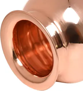 Traditional Pure Copper Lota Indian Copper Water Pot for Kitchen & Daily Use