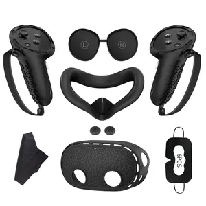 Suitable for VR Meta Oculus Quest 3S, 7-in-1 protective cover set, finger joint protective cover, VR shell protective cover, facial protective cover