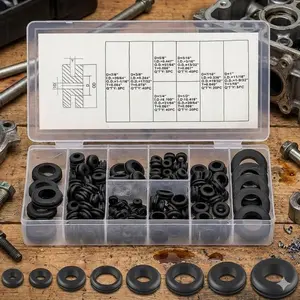 180PCS Rubber Gasket Seal Kit Waterproof Insulation Protection for Electrical Plugs Cables Repair Tool Set Tool Accessories