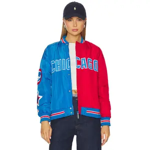Terez x REVOLVE Chicago Cubs Multi Logo Bomber in Blue & Red