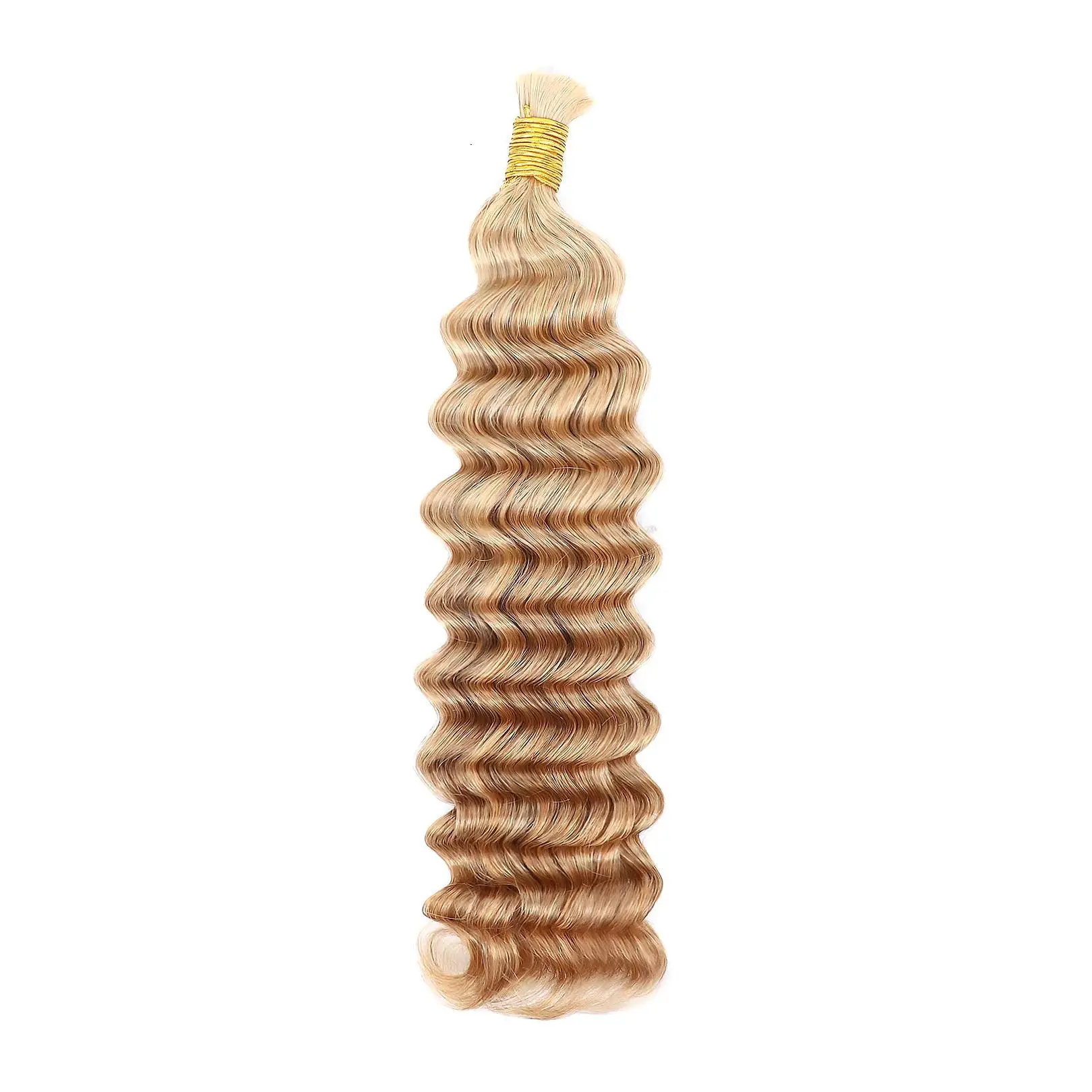 Ygwigs Double Drawn Medium Blonde Bulk Hair Loose Deep Wave Ygwigs Double Drawn Medium Blonde Bulk Hair Loose Deep Wave