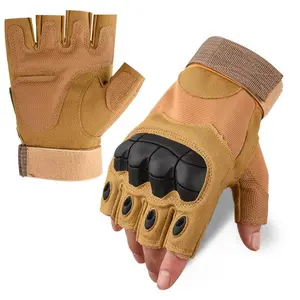 Tactical Half Finger Gloves for Motorcycle Riding Outdoor Training Abrasion Resistant Non Slip Breathable Touchscreen Compatible for Men Women