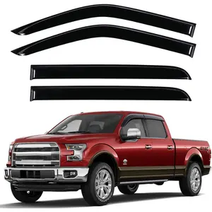 Rain Guards Fit for Ford F150 Super Crew 2015-2026, Tape-on Side Windows Wind Deflectors for Ford F250, F350, F450, F550 2017-2022, Window Rain Guard for Trucks - 4 PCS