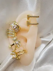 14K Gold Laminated Earcuff with 5 Design Options for Women