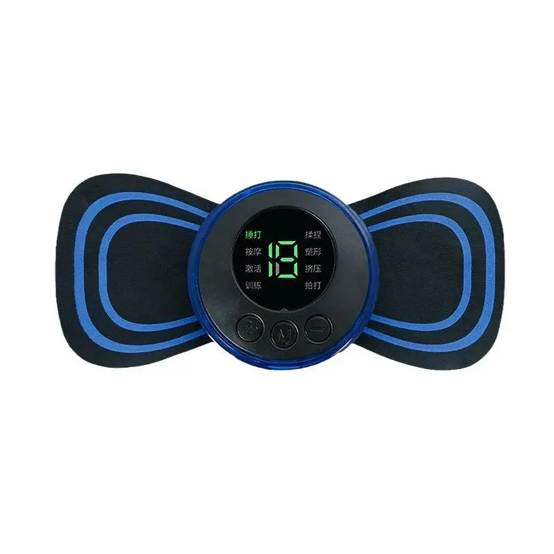 Portable Mini Intelligent EMS Massage Sticker, 8-Mode Electric Pulse Stimulator for Neck and Shoulder Muscle Relaxation