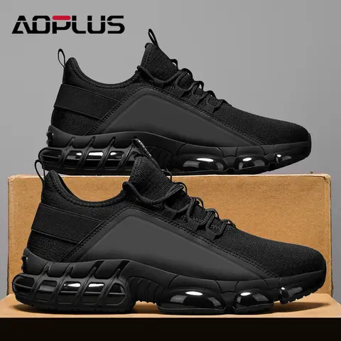 AOPLUS Unisex Casual Running Shoes - Fly-Ribbed Fabric Upper Activewear Footwear, Air-Cushioned Insole, Anti-Slip Grip Rubber Sole, Lace Closure, Fashion Look for Teens, Fitness & Outdoor Wear, Boys And Girls