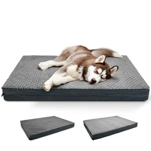 Reversible Waterproof Orthopedic Dog Beds, Large, Washable Cover, Egg Crate Foam, for Dogs Up to 75 lbs to 110 lbs
