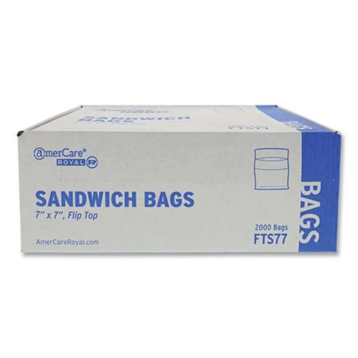 212 MAIN 7x7 in. Fold-Top Sandwich Bags, Plastic Kitchen Preserving Containers with Easy Viewing of Contents, 2000-Count Bulk Pack, Flat Seal