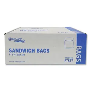 Amercare  7 x 7 in. Flip Top Sandwich Bag, Clear - Pack of 2000