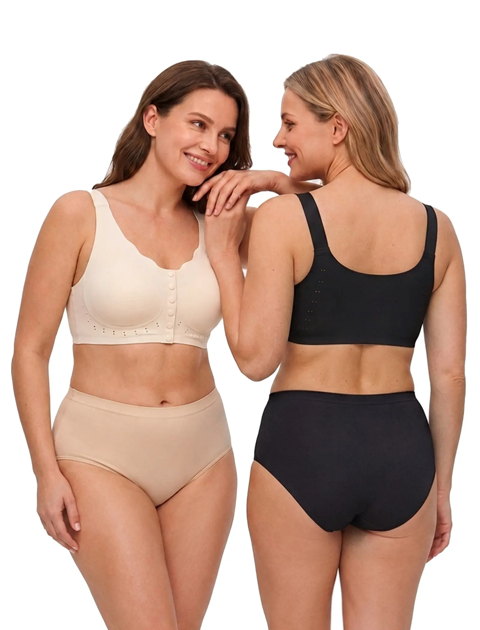 SOFT INTENTION Front Closure Bra Jelly Bra Plus Size Seamless Bra with Adjustable Straps Nursing Bra