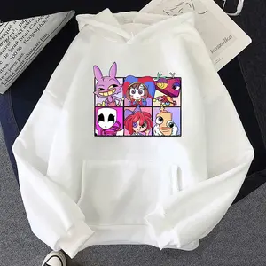 2025 Pomni The Jester Ramen THE AMAZING DIGITAL CIRCUS Hoodies Printing Sweatshirts Men Women Clothes Long Sleeve Winter Hoody