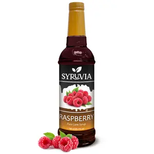 Syruvia Premium Raspberry Syrup - 25.4 fl oz Kosher Raspberry Syrup For Drinks, Dessert, Soda, Smoothies, Gluten-Free, Non-GMO Flavor.
