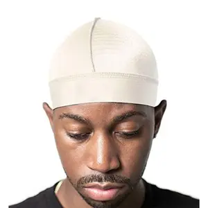 Silky Elastic Wave Cap for Men Compression Durag Liner Cap for 360/540/720 Waves Hair Styling, Breathable & Comfortable