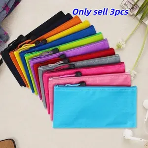 3 Pcs Football Pattern File Bags, Waterproof Zipper, School Document Storage, Toys, Board Games, Office Supplies Organizer
