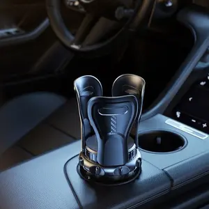 Adjustable Car Cup Holder Expander - Universal Car Interior Stowing Accessory with Swivel Base, Extensible Design for 158mm Large Cups, Water Bottles, Tumblers in Most Vehicles