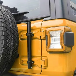 for Jeep Wrangler JL Flagpole Holder Flag Mount Bracket,Tailgate Flagpole Bracket & CB Antenna Base for 2018-2025 Jeep Wrangler JL Unlimited,Multi-Function Aluminum Alloy Flag Pole Holder