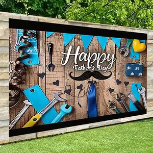 2D Party Banners Theme Design - Suitable for All Kinds of Party, Wedding, Birthday and Holiday Decoration, Easy to Install, Party Decoration Background Photo Props, Suitable for Indoor and Outdoor Decoration Background Banners