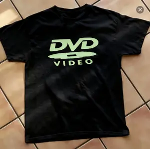 DVD Video nostalgic green logo, Vintage gaming T-Shirt, 2000s aesthetic, Retro good shirts tiedye mugshot shirt breezy shirt Cotton Menswear