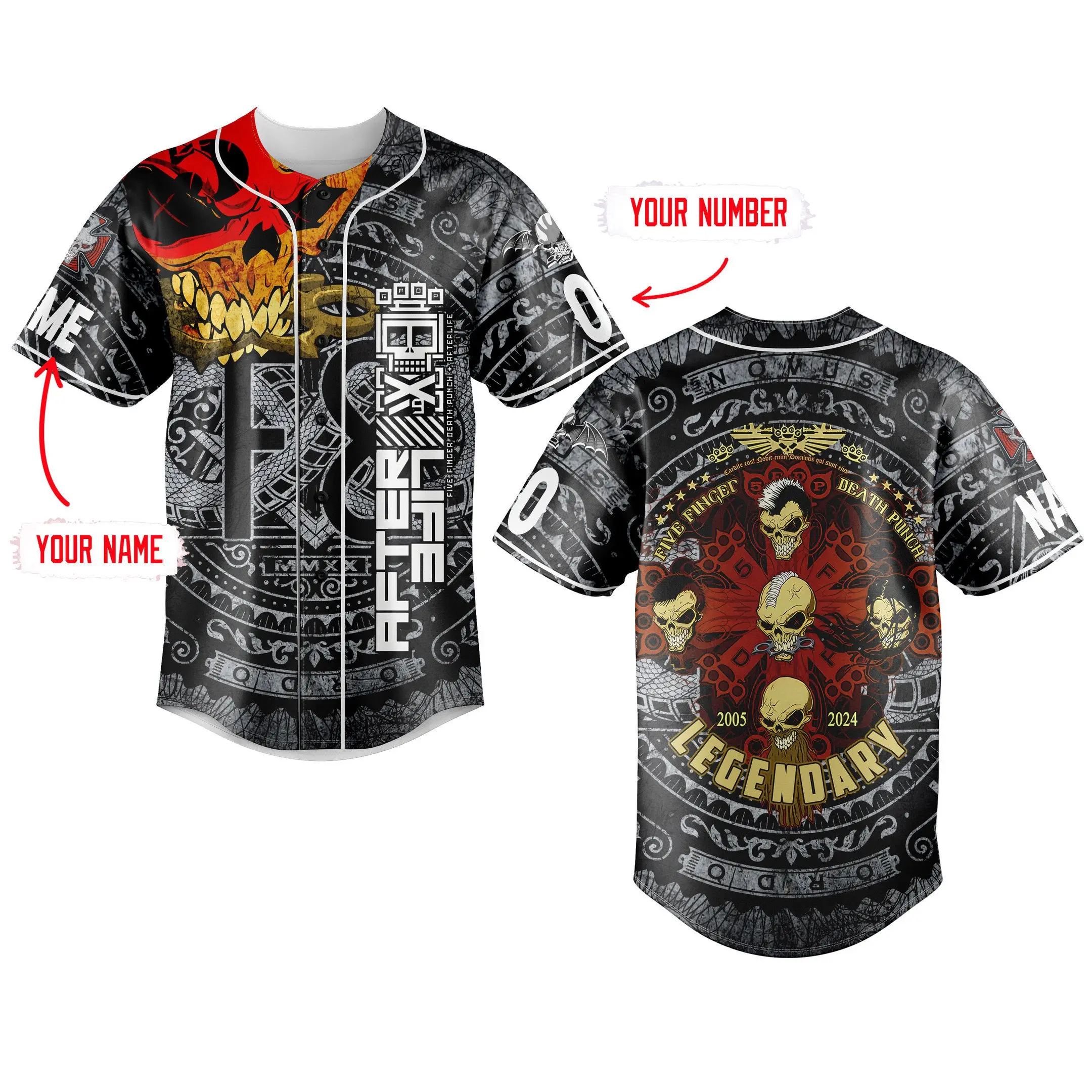 05 Finger De@th Punch Baseball Jersey For Fans football Baseball Jersey For Fans, Jersey Outfits, Retro Summer Baseball Team Jersey Lover Outfit For Baseball Fans, Gift Sports Lover