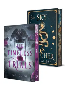 A.C. Guess Hardcover BUNDLE The Timeless Trials & Sky Stitcher Signed Special Editions Books Novel with Foiled Dust Jacket Full Color Illustrations