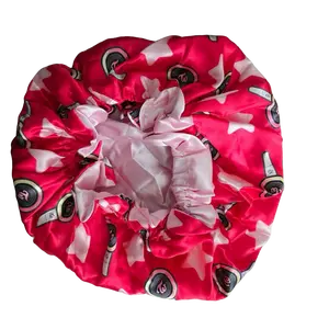 Lightstick Once Bonnet Reversible Satin Hair Protection Cap for All Hair Types Silky Soft Double Layer Satin Reduce Frizz and Breakage