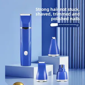 Dog Hair Trimming Set 4-in-1 Electric Clipper Nail Grinder Pet Hair Trimmer Blade Hair Clipper for Cats