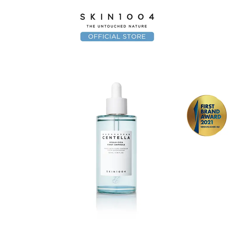 [SKIN1004 Official Shop] Hyalu-Cica First Ampoule 3.38 fl oz. (100ml) - Soothing Hydration Serum with Centella Asiatica & Hyaluronic Acid for Dry Skin Care