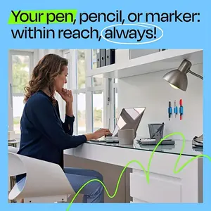 2pcs Silicone pencil holder, self-adhesive pencil holder for the desk creative installation free design Sticky silicone pen holder holds pen holder office supplies