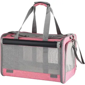 Dog soft-sided carriers Large cat carriers Cat soft-sided carriers Cat carriers Dog carriers Cat travel carriers Dog travel bag Reptile carriers Squirrel carriers Guinea pig carrier(Large Pink)