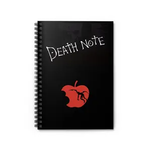Death Note Spiral Notebook  Anime-Inspired Ruled Journal with Red Apple Design