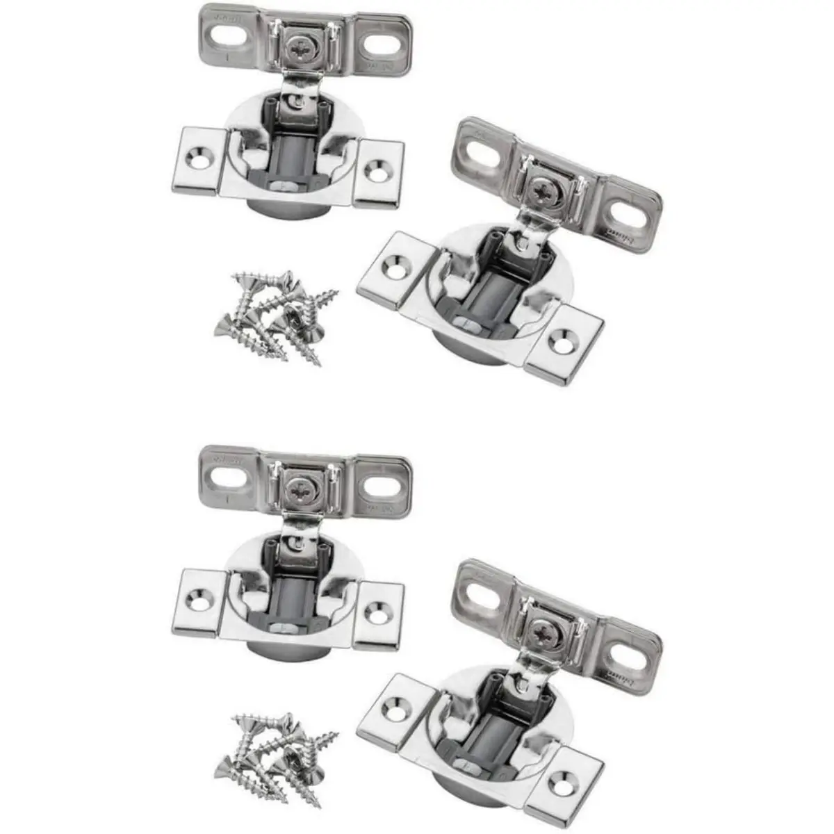 Compact Soft-Close Variable 1-3/8" Overlay Hinge, 4 Hinges