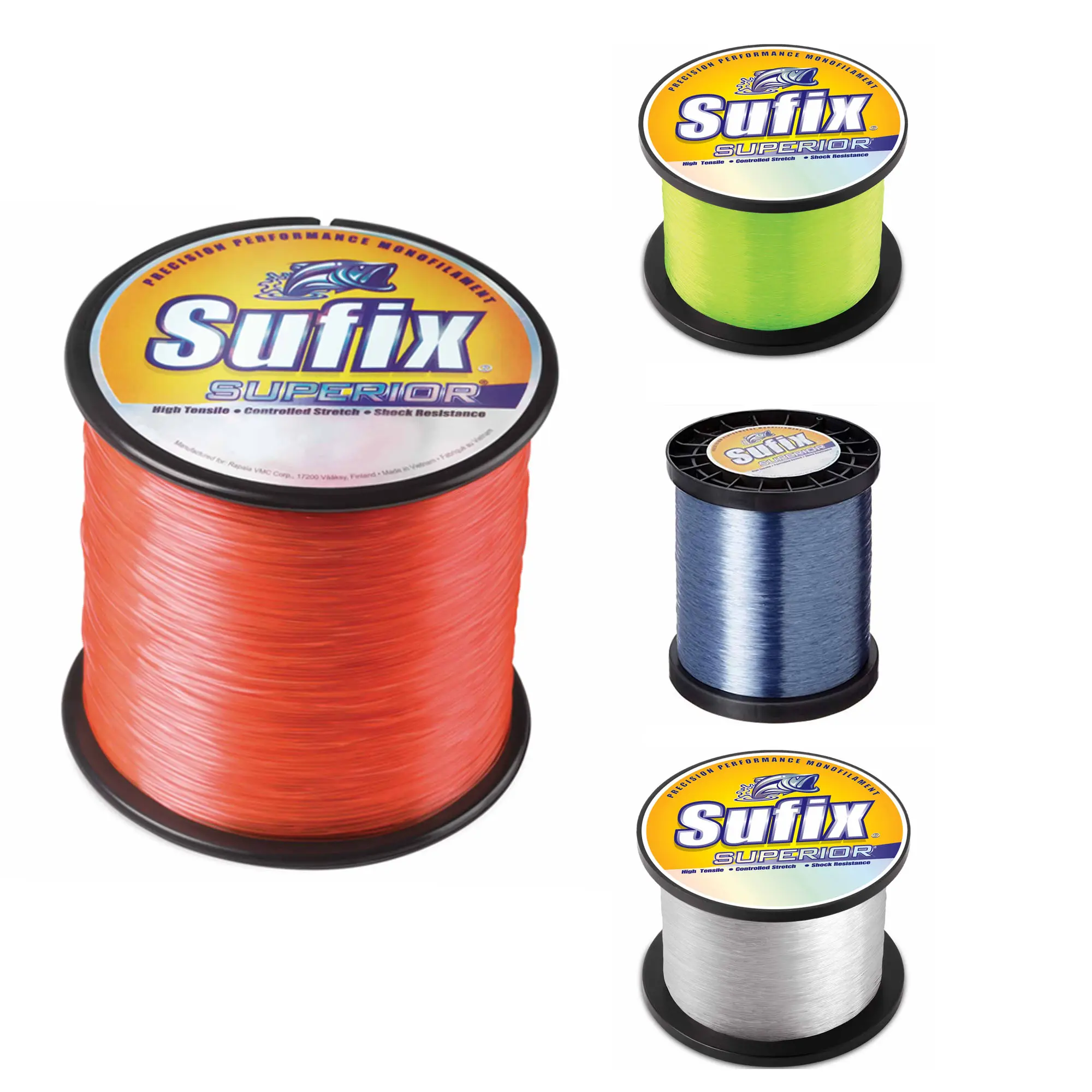 Sufix Superior Monofilament Fishing Line - 1 lb Spool Fishing Equipment, Customizable Color & Line Class, Controlled Stretch