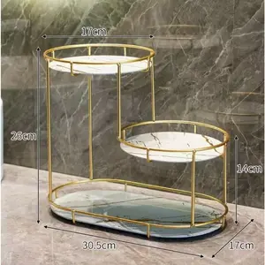 Large-sized multi-layer frame modern bathroom organizer rack, perfectly suitable for cosmetics, perfumes, skin care products and toothbrushes, made of durable material with washable panels, Bathroom Accessory