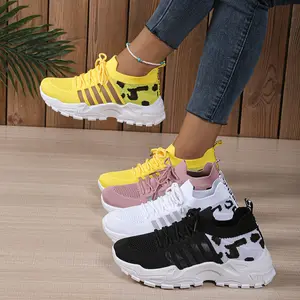 Women's Casual Knit Sneakers - Trendy Leopard Accents, Ultra-Lightweight & Breathable Fabric, Cloud-Soft Comfort for All-Day Wear, Ideal for Daily Errands, Walks & Stylish Casual Looks