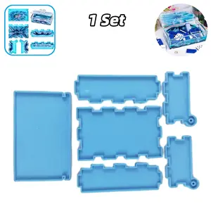 1 Set Resin Rectangle Box Mold, Epoxy Silicone Large Storage Container with Lid for Casting, DIY Organizer for Dominoes, Coffee Pods, Jewelry, Napkin, Candy, Cosmetics, Fashion Accessories Gift Rock