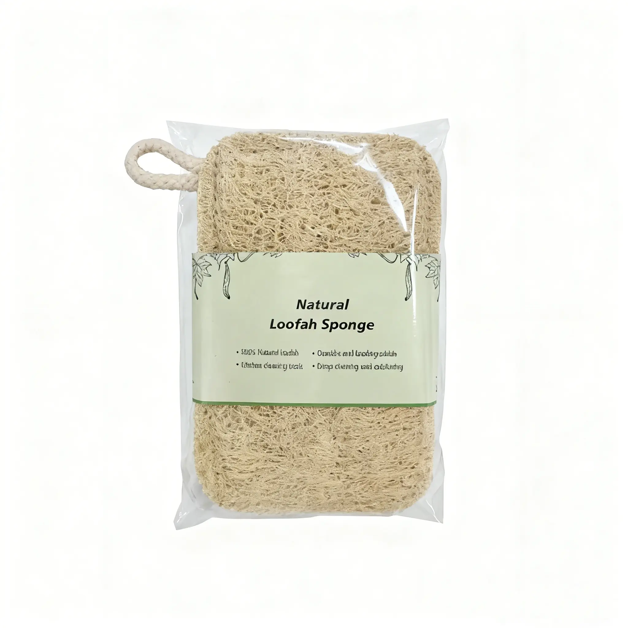 Natural Cleaning Sponges 100% Organic Luffa Dish Scrubber | Plant-Based, Compostable, Cruelty Free, Kitchen Dishwasher Sponge | Non Scratch Scouring Pad, 4.4 x 2.8, Pack of 3 Cleaner