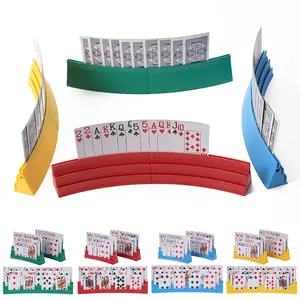 4pcs Expandable 3-Tier Magnetic Card Holder, Non-Slip Poker Deck Organizer, Card Stand for Magic, Party Game Supplies