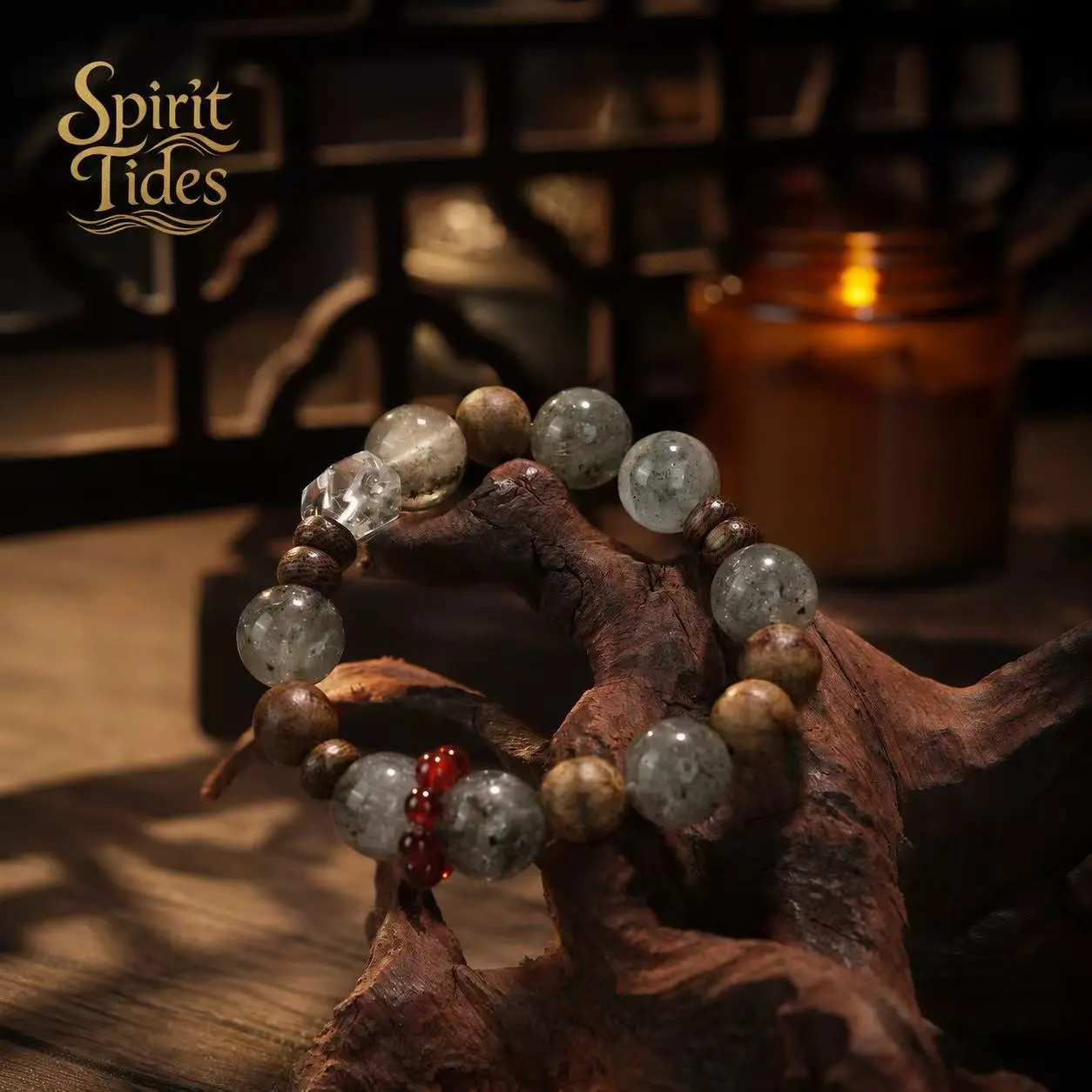 Natural Green Phantom Clear Quartz Bracelet Business Luck Wealth Expansion & Prosperity Energy LIMITED EDITION ONLY 5