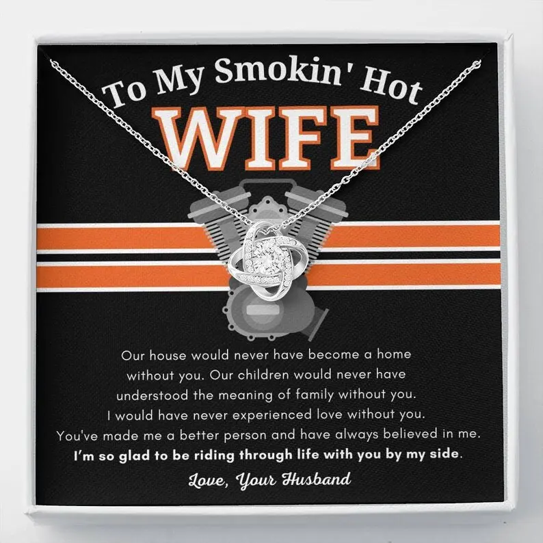 Biker Necklace, Biker's Anniversary Gift For His Wife, Christmas, Birthday, Thanksgiving Gift, Love of my life, Gift From Biker, Rider