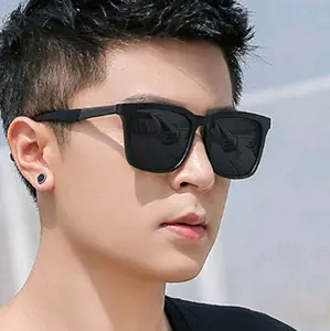 men's square fashionable sunglasses with white mercury coating