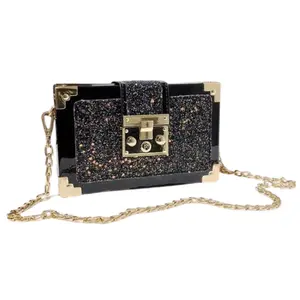 Gradient Sequin Acrylic Clutch-FINAL SALE