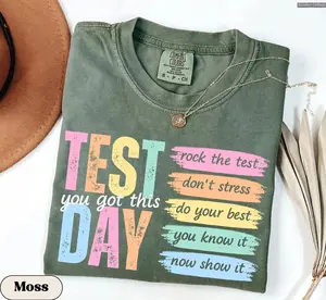 Test Day Teacher Shirt, State Testing Comfort Colors TShirt, Test Coordinator Final Exam Week Teacher Team T-Shirt, Motivational Inspiration, Print Tee, Andrew Clothings